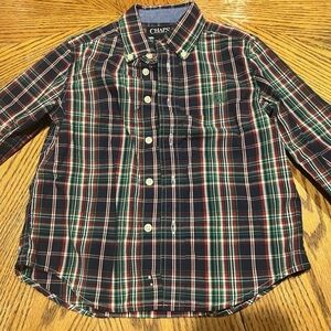 Chaps Kids Plaid Button-Down Shirt - Red, Green, Navy